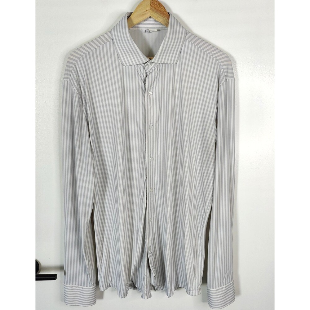 State & Liberty Shirt Men XL Gray Performance Long Sleeve Button Up Stretch